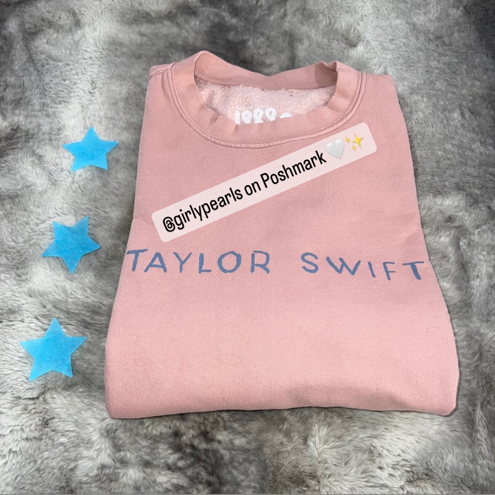 Official Taylor Swift 1989 (Taylor’s Version) Pink Crewneck Sweatshirt NEW